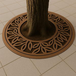 TG-09 | Στρογγυλό Κάλυμμα Δέντρου με Ελεύθερο Οργανικό Μοτίβο – Freeform Circle